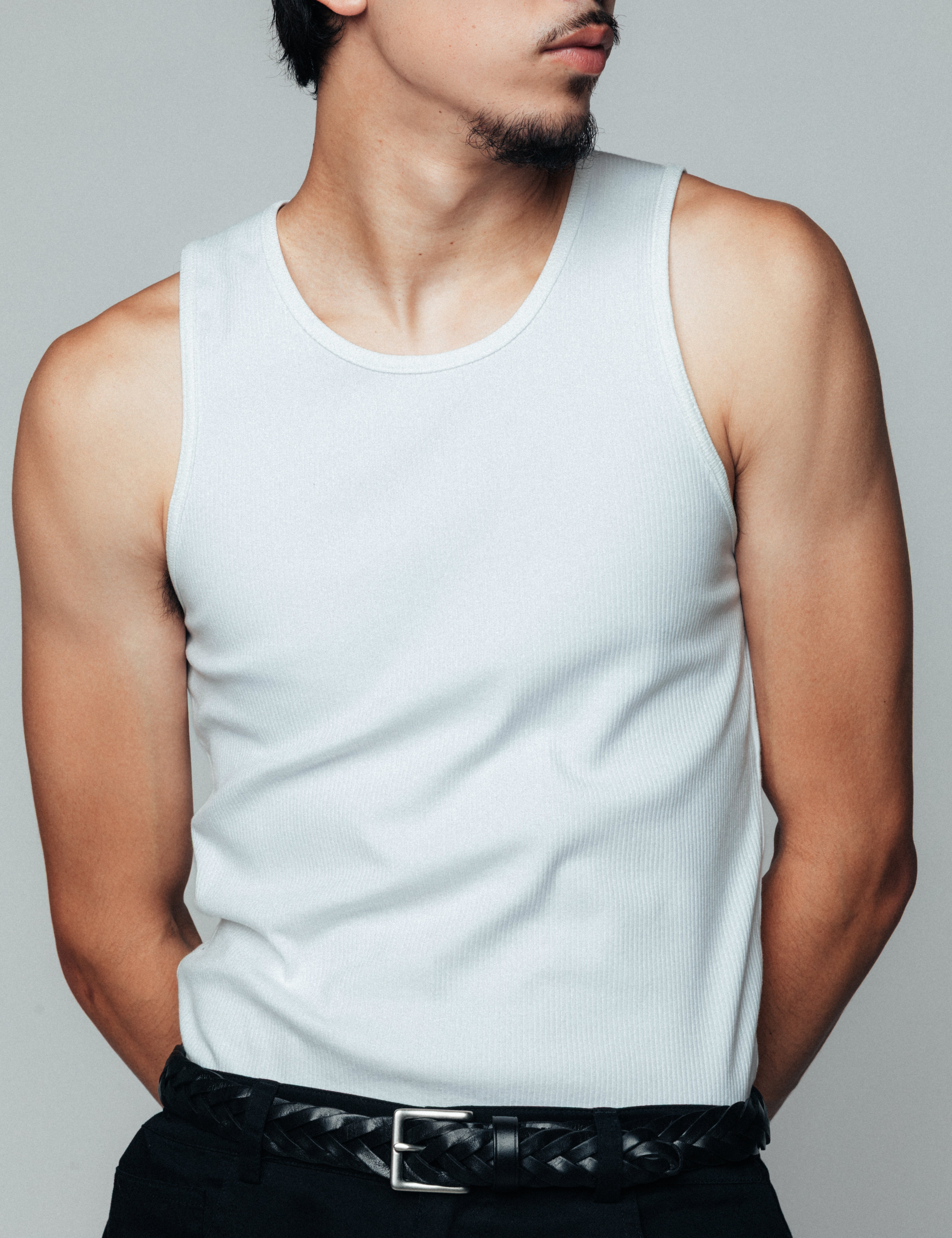 Cotton Ribbed Tank (White)