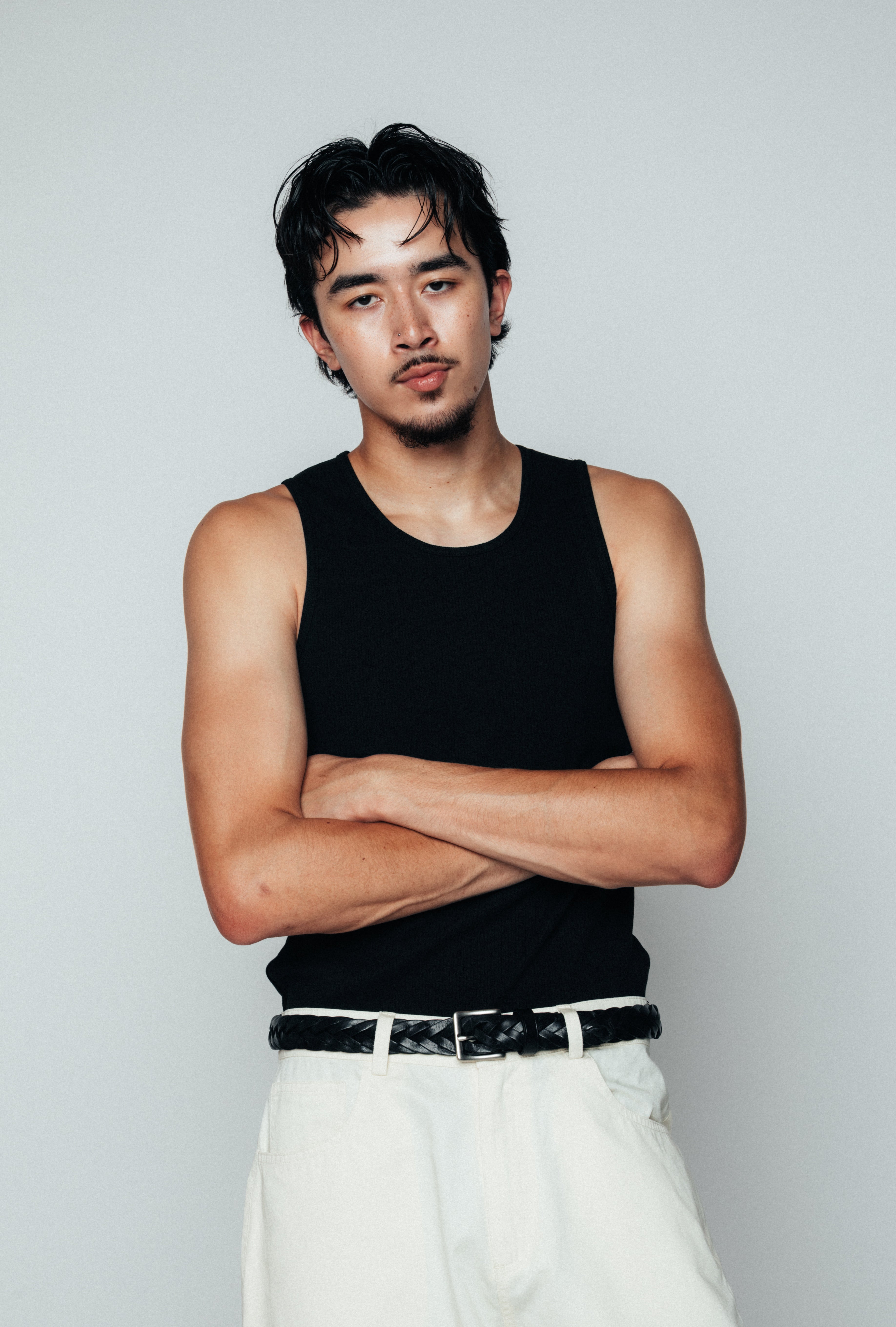 Cotton Ribbed Tank (Black)