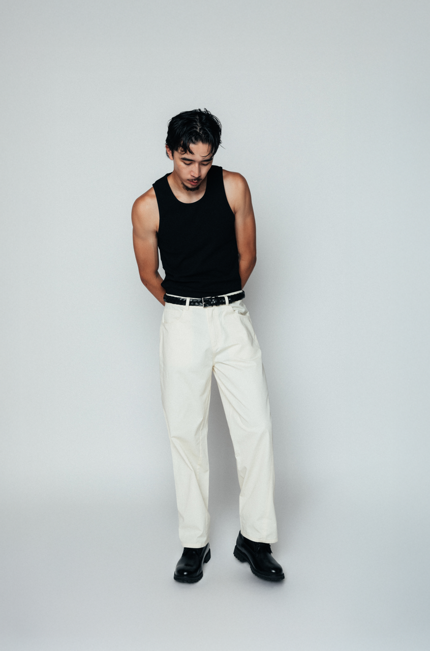 Twisted Seam Trousers (Cream)