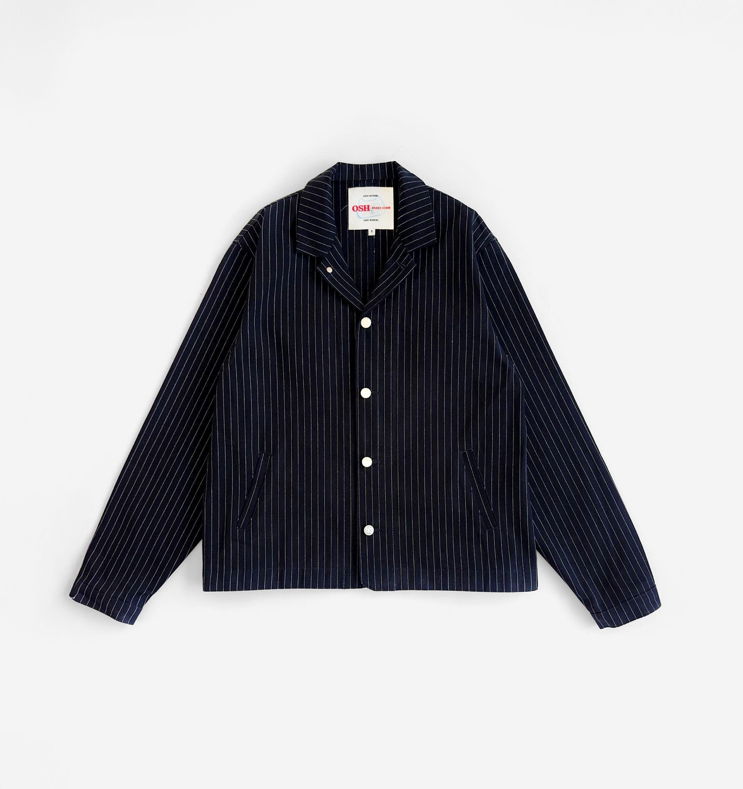 Pinstriped Denim Jacket