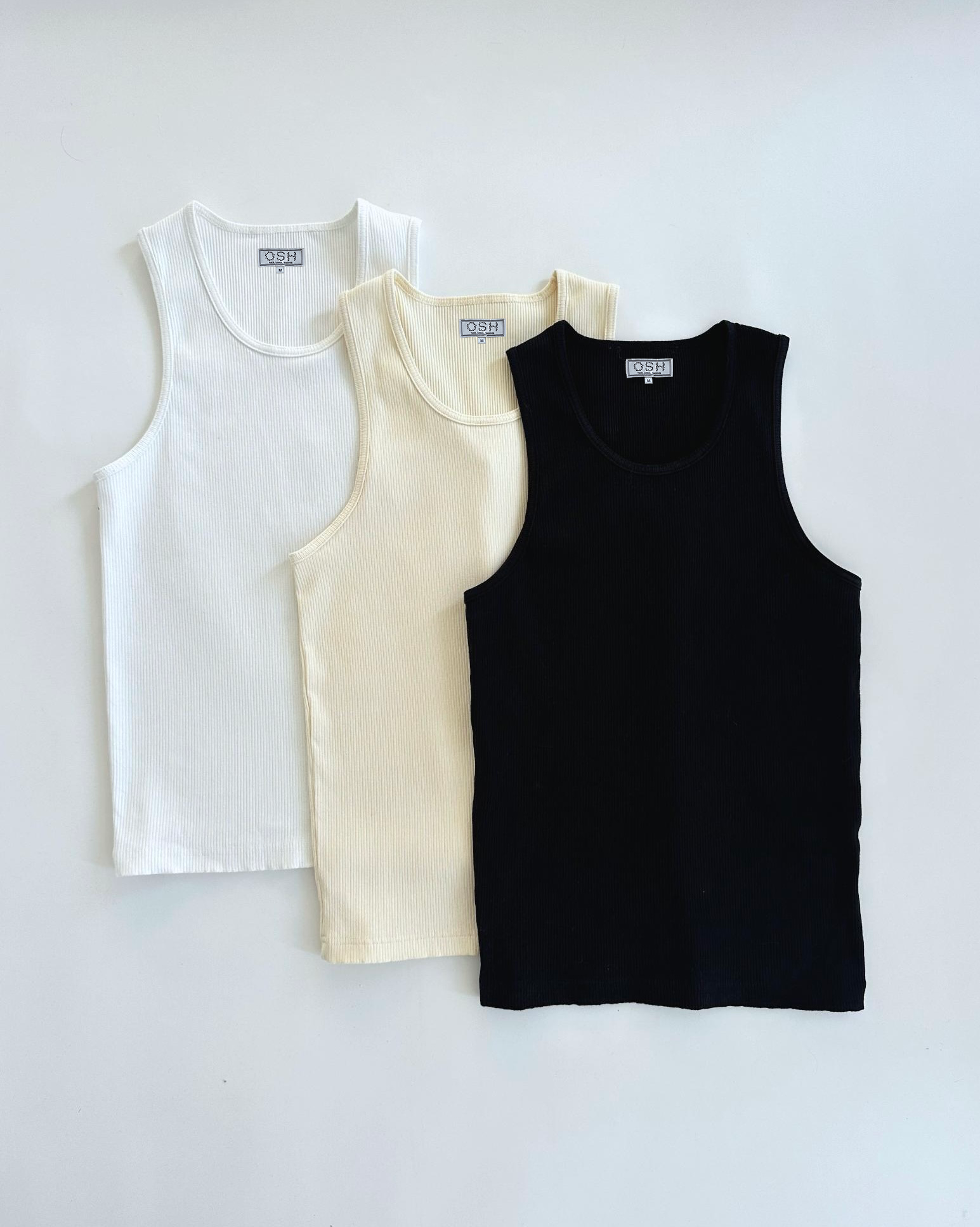 Cotton Ribbed Tank (White)