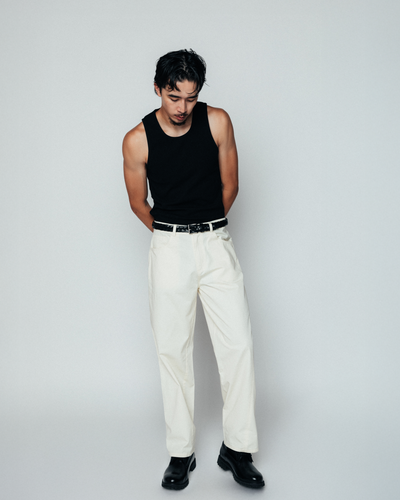 Twisted Seam Trousers (Cream)