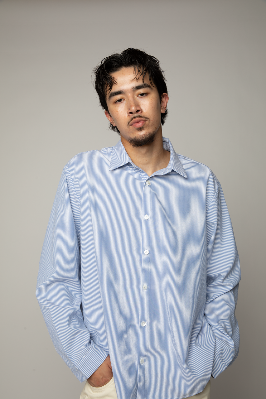 Japanese Seersucker Oxford (Striped)