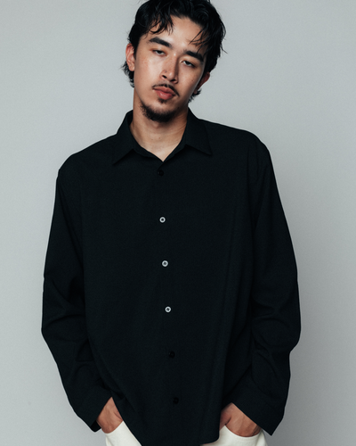 Japanese Seersucker Oxford (Black)